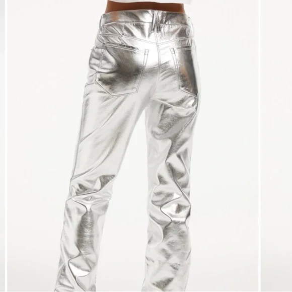 Good American Metallic Pants - NWOT Size 10/30 - Picture 1 of 7